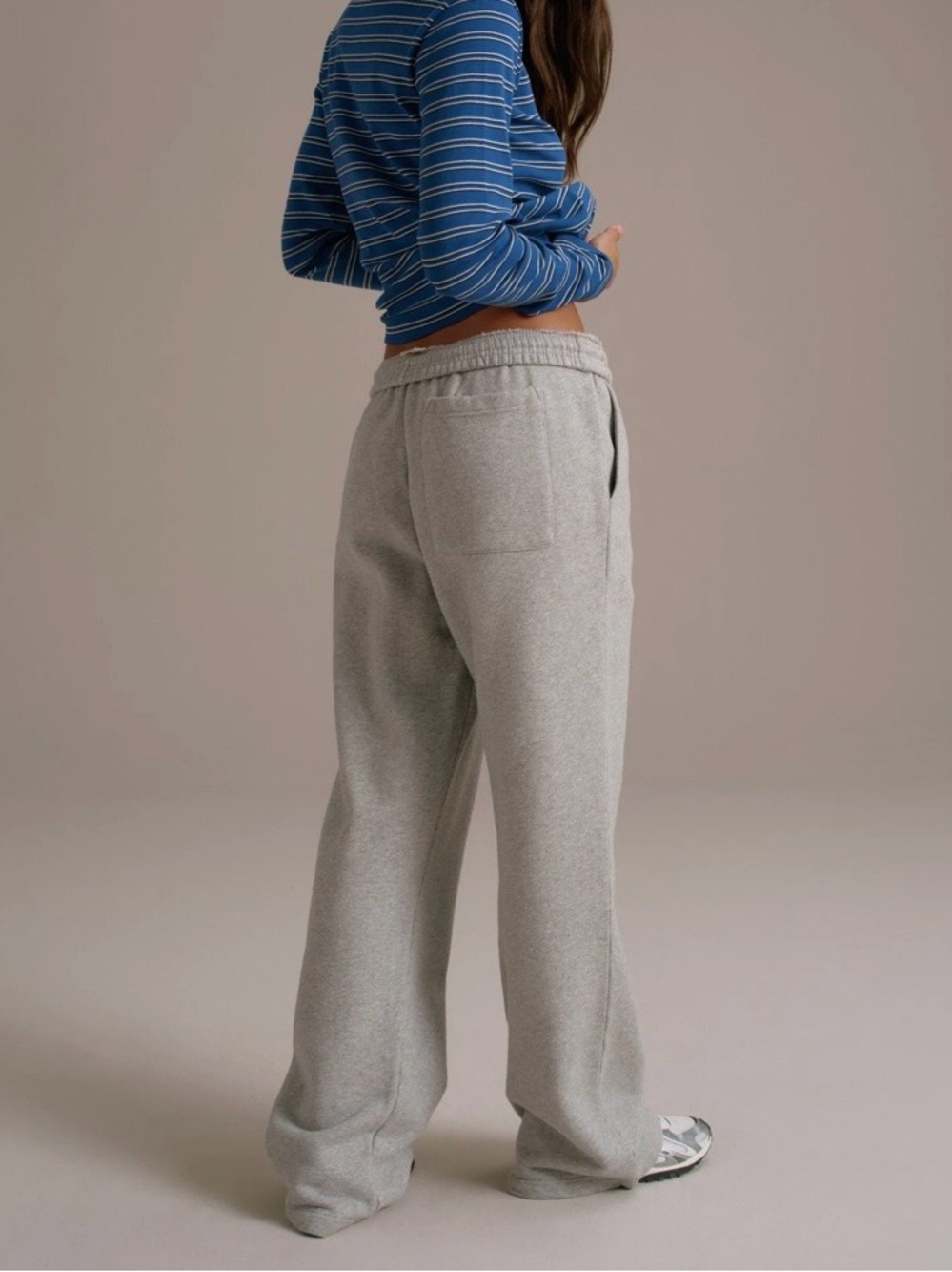 Adanola Gray Wide-Leg Track Pants - Picture 2 of 4